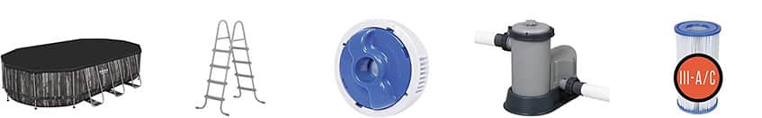 Poolequipment im Set des Bestway Pool 5611R